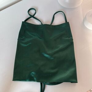 SHEIN satin lace up backless cami top size XS